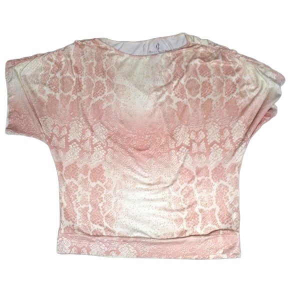 Juicy couture pink top m cream y2k softcore animal print blouse shirt soft girl - Picture 1 of 5